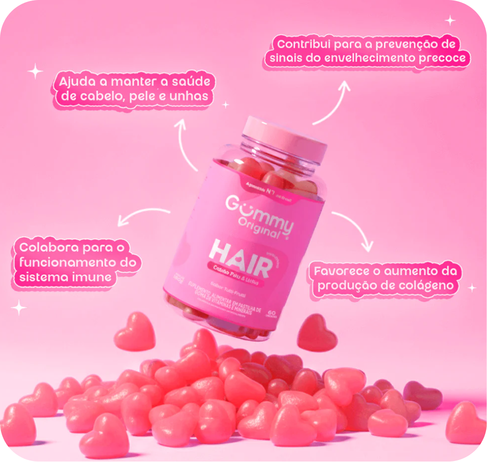 Gummy Hair com beneficios